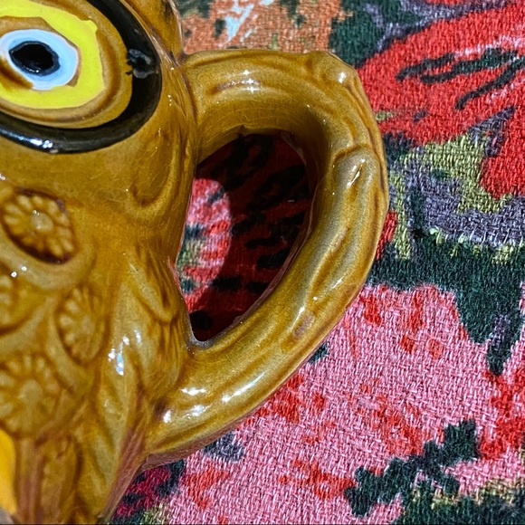 MCM Vtg Cup | Big Eyed Owl | Glazed Ceramic - Picture 4 of 6